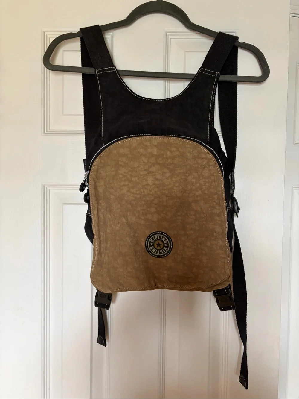Kipling Vintage Private Transport Two-Tone Brown and Black Backpack